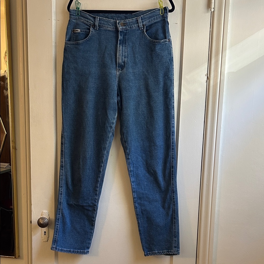 Vintage ~90’s Lee Mom Blue Jeans High Waist Long Leg Curvy Large or XL